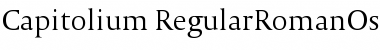 Download Capitolium RegularRomanOsf Font Title Preview
