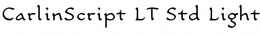 Download CarlinScript LT Std Light Regular Font Title Preview