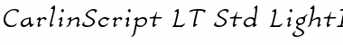 Download CarlinScript LT Std LightIt Regular Font Title Preview