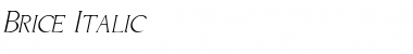 Download Brice Italic Font Title Preview
