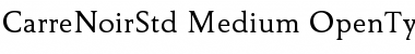 Download Carre Noir Std Medium Font Title Preview