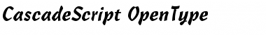 Download Cascade Script Regular Font Title Preview