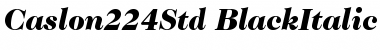 Download ITC Caslon 224 Std Black Italic Font Title Preview