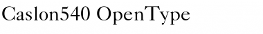 Download Caslon540 Regular Font Title Preview