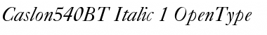 Download Caslon 540 Italic Font