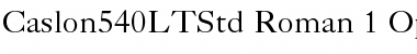 Download Caslon 540 LT Std Roman Font Title Preview