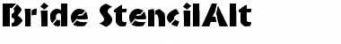 Download Bride StencilAlt Regular Font Title Preview