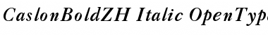 Download CaslonBoldZH-Italic Regular Font Title Preview