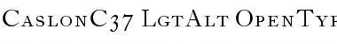 Download CaslonC37 LightAlternates Font Title Preview
