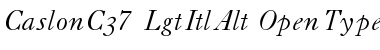 Download CaslonC37 LightItalicAlternates Font Title Preview