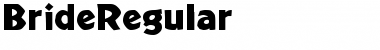 Download BrideRegular Regular Font Title Preview