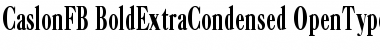 Download CaslonFB BoldExtraCondensed Font Title Preview
