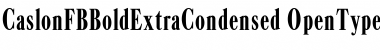 Download CaslonFB BoldExtraCondensed Font Title Preview
