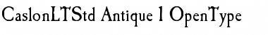 Download Caslon LT Std Antique Font Title Preview