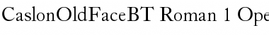 Download Caslon Old Face Regular Font Title Preview