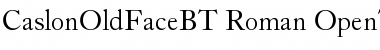 Download Caslon Old Face Regular Font Title Preview