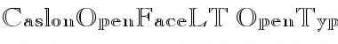 Download Caslon Open Face LT Regular Font Title Preview