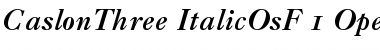 Download Caslon 3 Italic Oldstyle Figures Font Title Preview