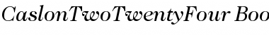 Download ITC Caslon 224 Book Italic Font Title Preview