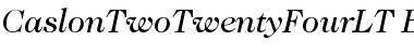 Download ITC Caslon 224 LT Book Italic Font Title Preview