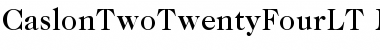 Download ITC Caslon 224 LT Medium Font Title Preview