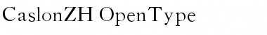 Download CaslonZH Regular Font Title Preview