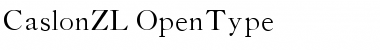 Download CaslonZL Regular Font Title Preview