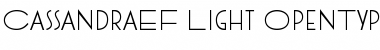 Download CassandraEF Light Font Title Preview