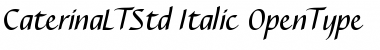 Download Caterina LT Std Italic Font Title Preview