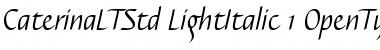 Download Caterina LT Std Light Italic Font Title Preview