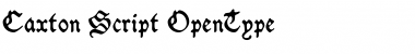 Download Caxton Script Font Title Preview