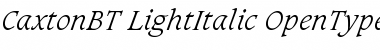 Download Caxton Light Italic Font Title Preview