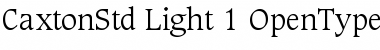 Download Caxton Std Light Font Title Preview
