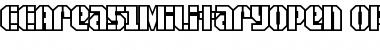 Download CCArea51MilitaryOpen Regular Font Title Preview