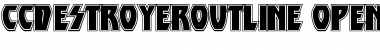 Download CCDestroyerOutline Regular Font Title Preview