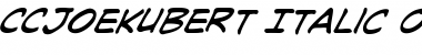 Download CCJoeKubert Italic Font Title Preview