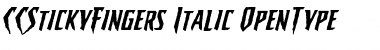Download CCStickyFingers Italic Font Title Preview