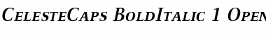 Download CelesteCaps BoldItalic Font Title Preview
