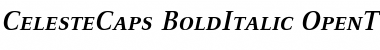 Download CelesteCaps BoldItalic Font Title Preview