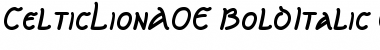Download CelticLionAOE BoldItalic Font Title Preview