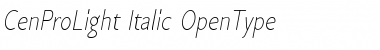 Download Cen Pro Light Italic Font Title Preview