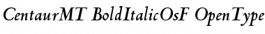Download Centaur MT Bold Italic Oldstyle Figures Font Title Preview