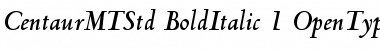 Download Centaur MT Std Bold Italic Font Title Preview
