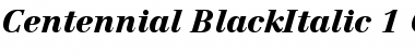 Download Linotype Centennial 96 Black Italic Font Title Preview