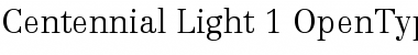 Download Linotype Centennial 45 Light Font Title Preview