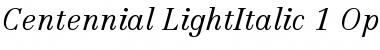 Download Linotype Centennial 46 Light Italic Font Title Preview