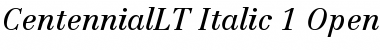 Download Linotype Centennial LT 56 Italic Font Title Preview