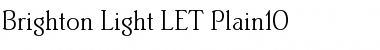 Download Brighton Light LET Plain Font Title Preview
