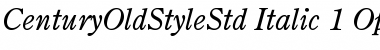 Download Century Old Style Std Italic Font Title Preview
