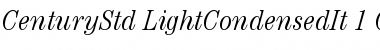 Download ITC Century Std Light Condensed Italic Font Title Preview